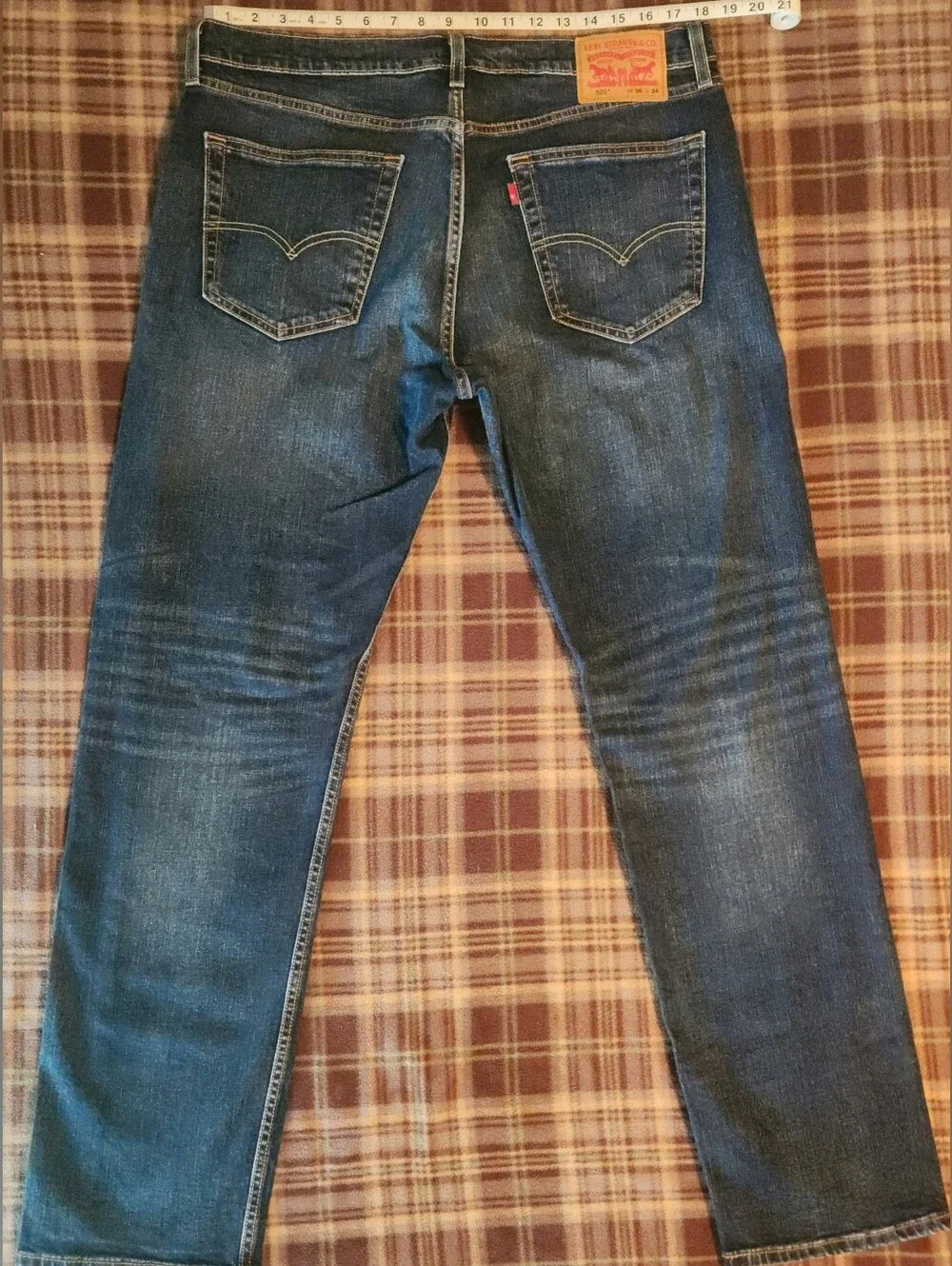 Levis Men's 505 Blue Jeans Size 36x34